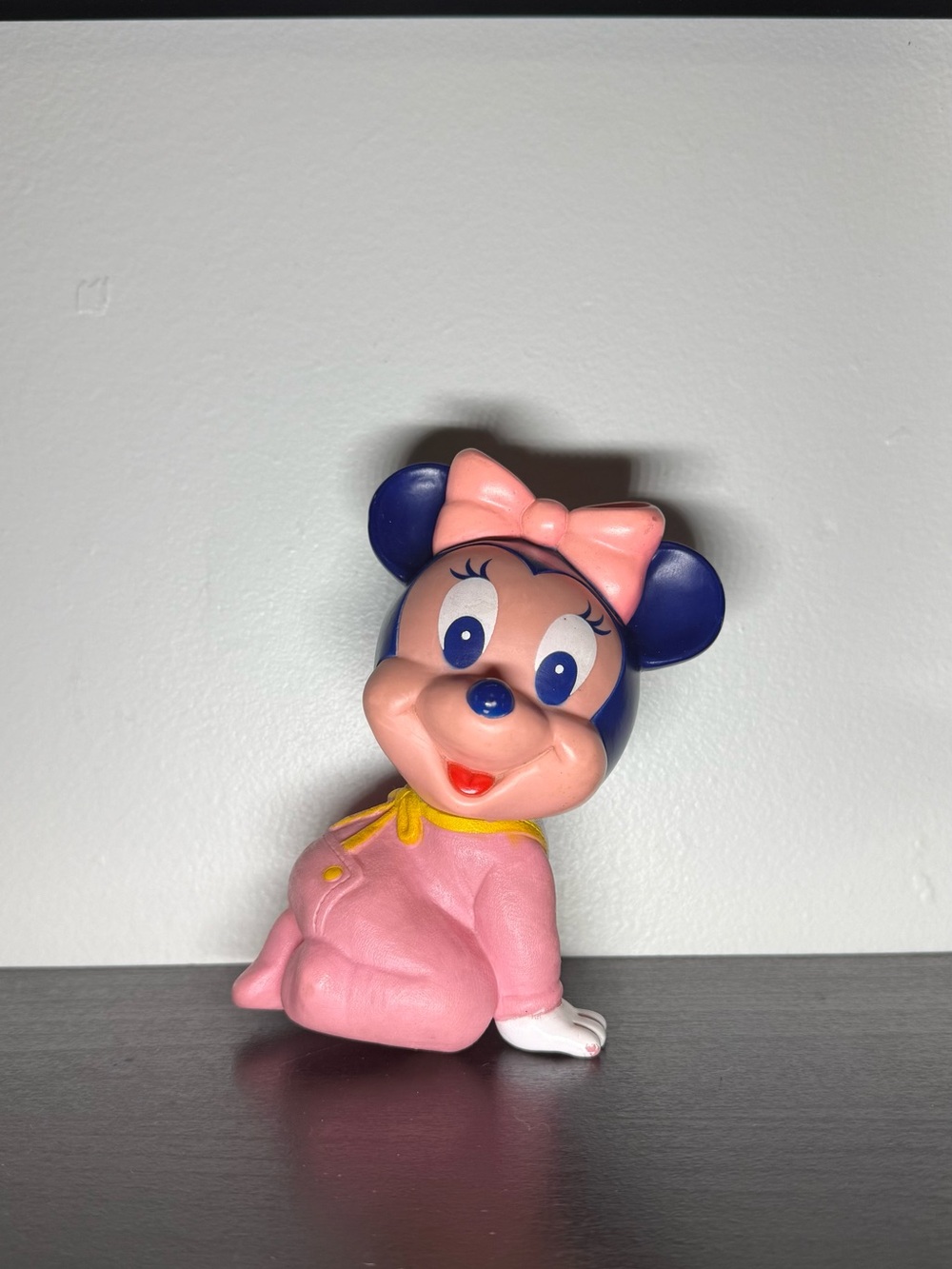 Vintage 1984 Disney Baby Minnie Mouse Squeak Rubber Vinyl Toy